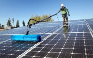 Commercial Solar Farm Cleaning
